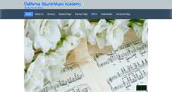 Desktop Screenshot of calsoundmusicacademy.com